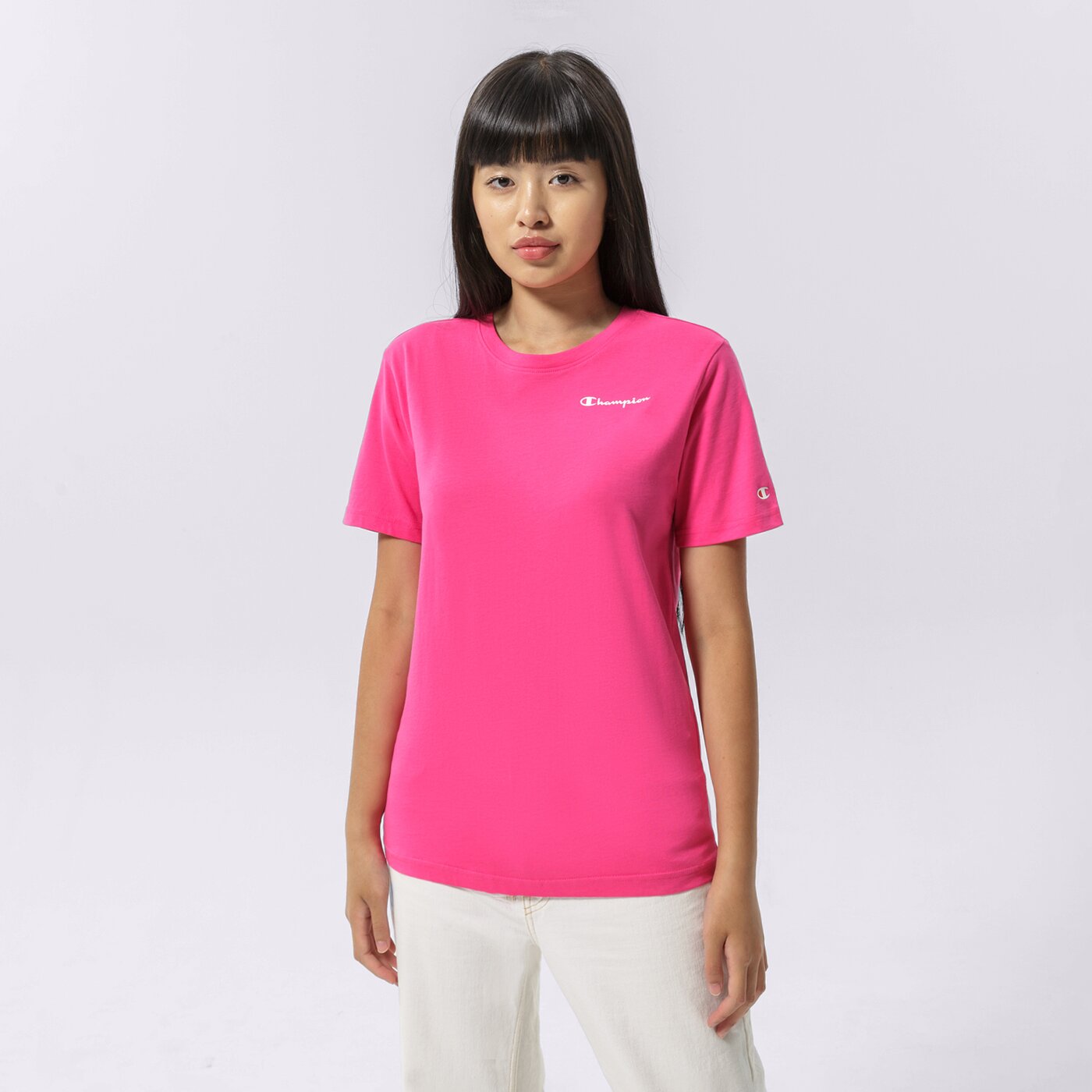 Дамска тениска CHAMPION ТЕНИСКА CREWNECK ТЕНИСКА 115939ps025 цвят розов