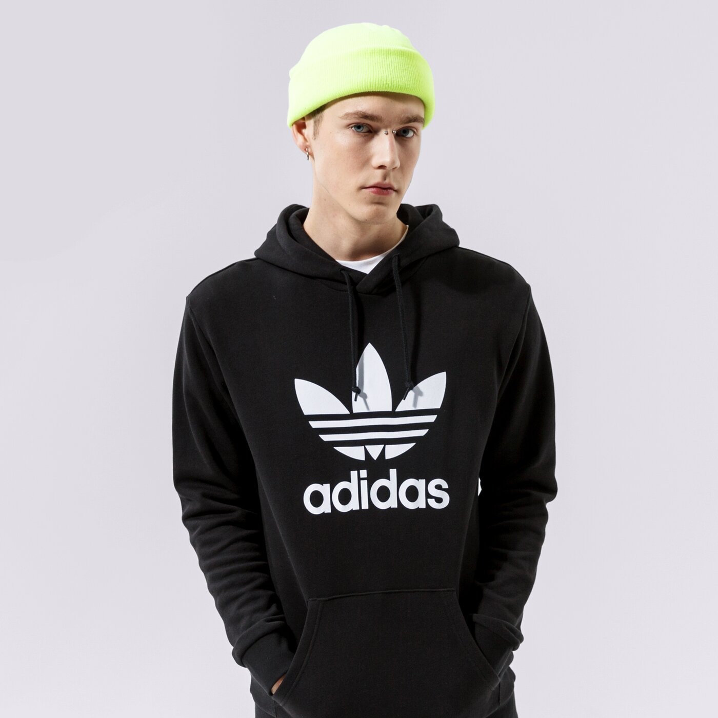 Мъжки суичър ADIDAS СУИТЧЪР С КАЧУЛКА TREFOIL HOODY h06667 цвят черен