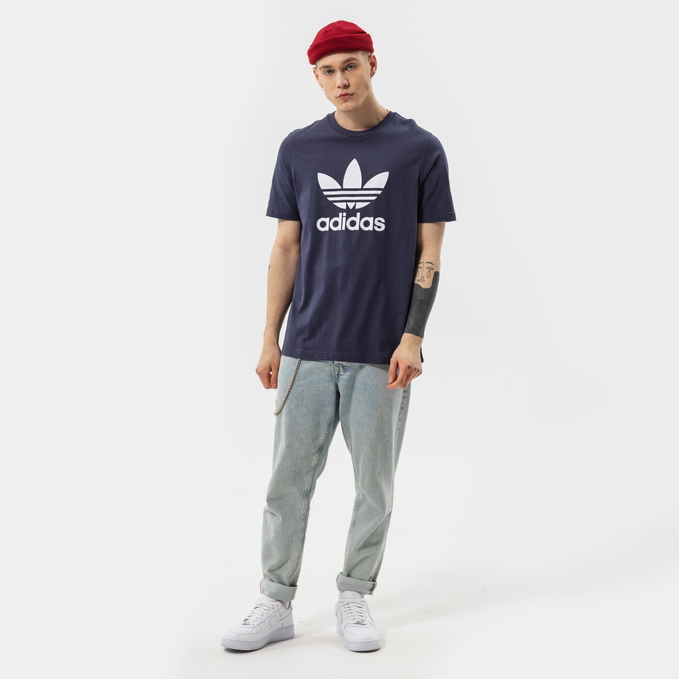 Мъжка тениска ADIDAS ТЕНИСКА TREFOIL ТЕНИСКА he9512 цвят тъмносин