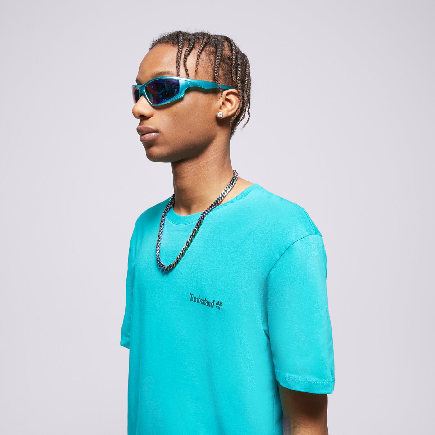 Мъжка тениска TIMBERLAND ТЕНИСКА SMALL LOGO PRINT tb0a5pgze341 цвят тюркоазен