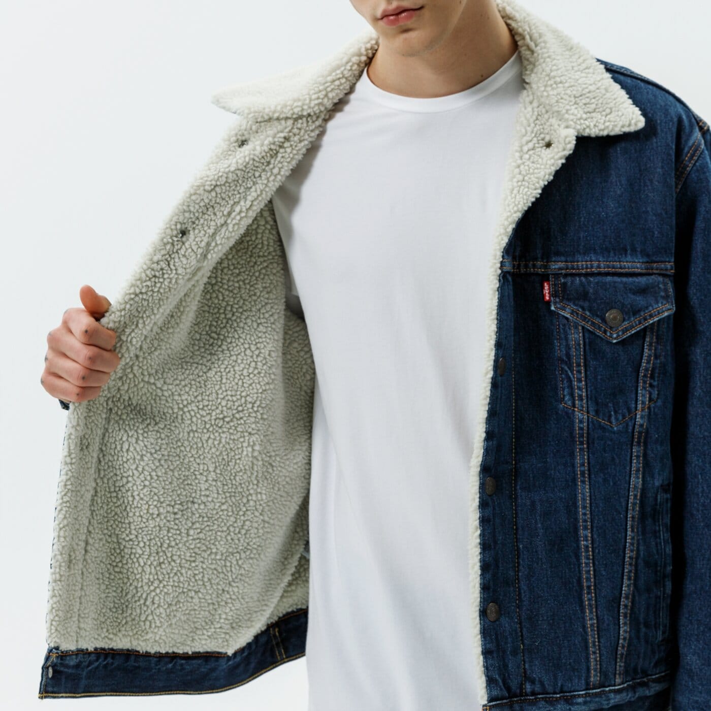 Мъжко преходно яке LEVI'S ЯКЕ VTG FIT SHERPA TRUCKER 791290013 цвят син