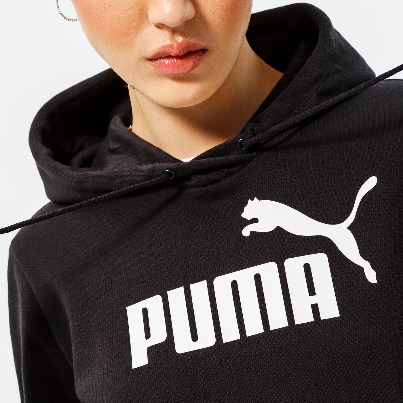 Дамски суичър PUMA СУИТЧЪР С КАЧУЛКА CORE OVERHEAD HOODIE 586788 01 цвят черен