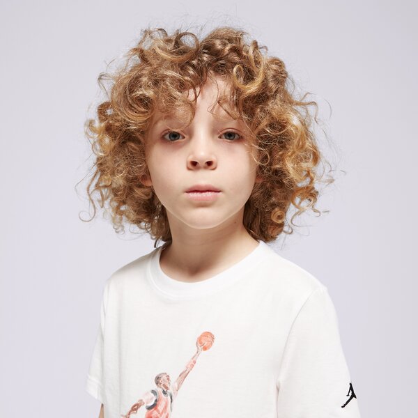 Детска тениска JORDAN ТЕНИСКА WATERCOLOR JUMPMAN S/S TEE BOY 95c900-001 цвят бял