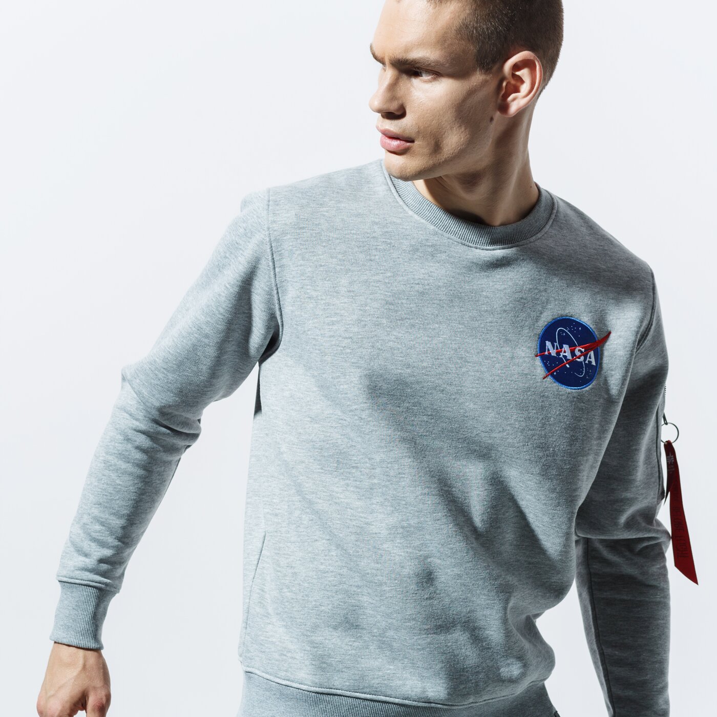 Мъжки суичър ALPHA INDUSTRIES СУИТЧЪР SPACE SHUTTLE SWEATER 178307-17 цвят сив