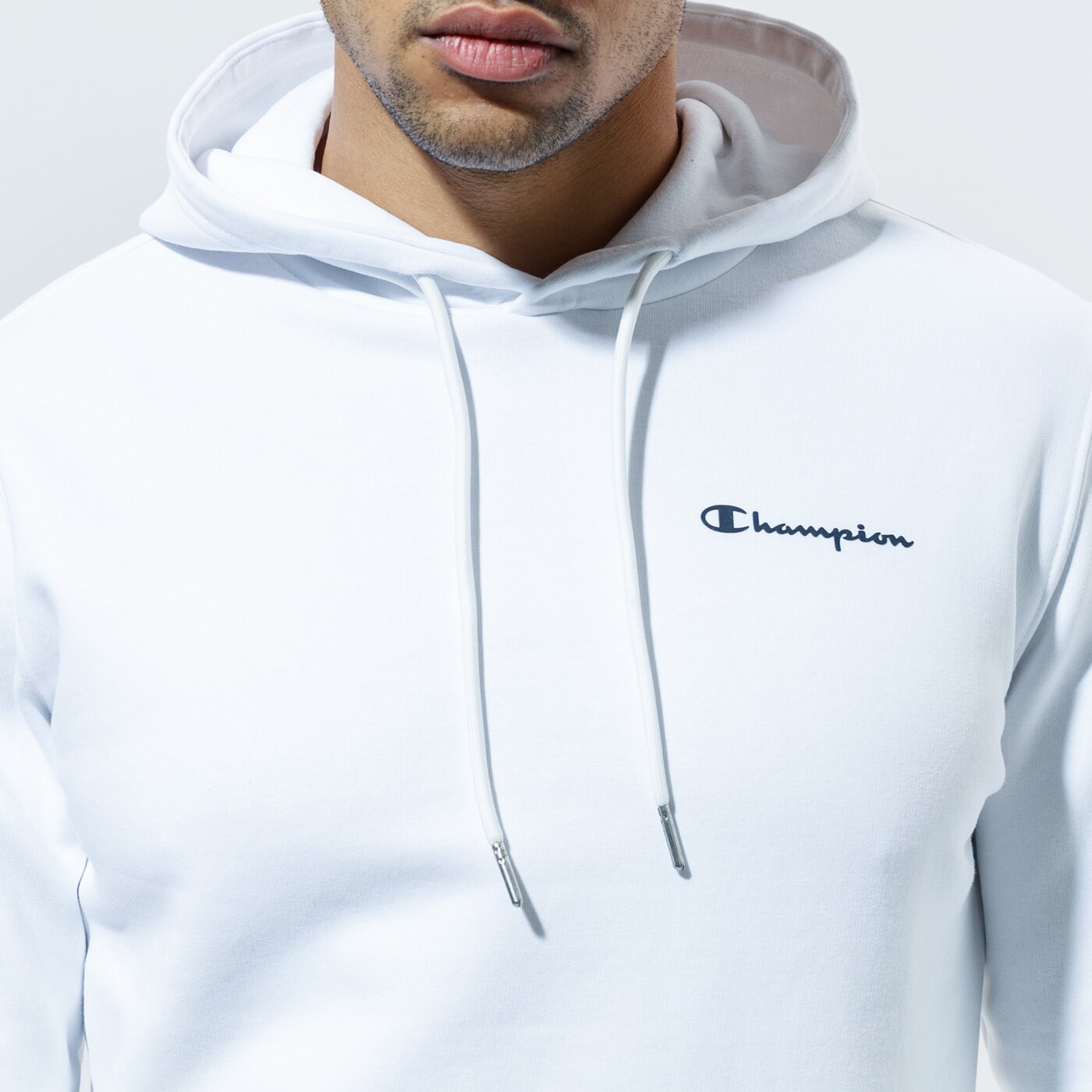 Мъжки суичър CHAMPION СУИТЧЪР С КАЧУЛКА HOODED SWEATSHIRT 214749ww001 цвят бял