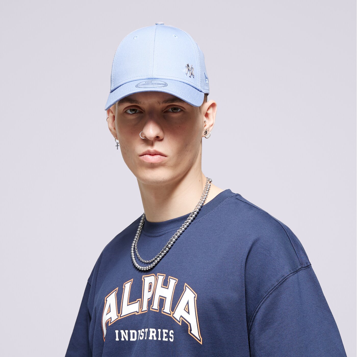 Мъжка тениска ALPHA INDUSTRIES ТЕНИСКА COLLEGE T 146501697 цвят тъмносин