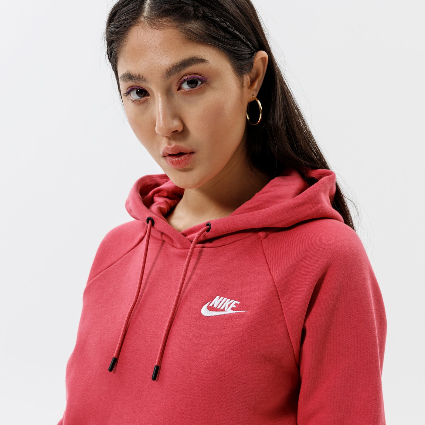 Дамски суичър NIKE СУИТЧЪР С КАЧУЛКА SPORTSWEAR ESSENTIAL bv4124-622 цвят розов