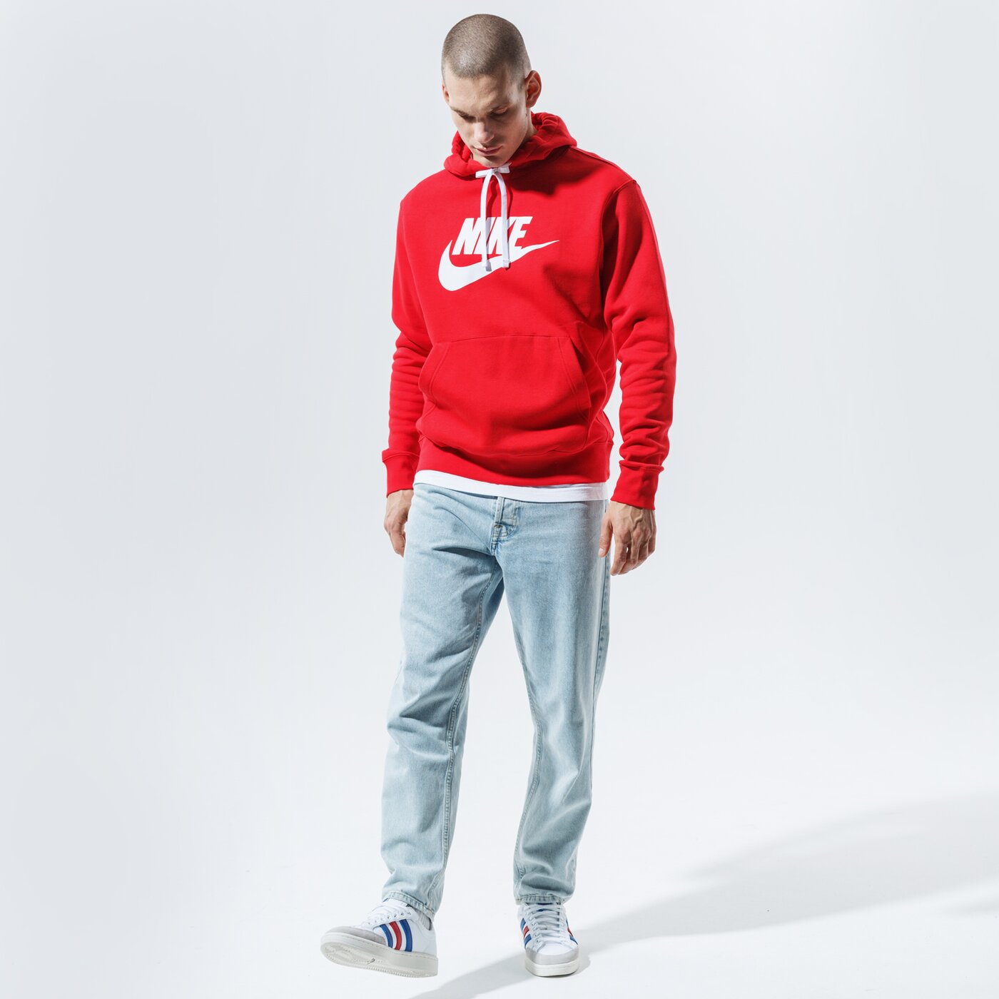 Мъжки суичър NIKE СУИТЧЪР С КАЧУЛКА SPORTSWEAR CLUB FLEECE bv2973-657 цвят червен