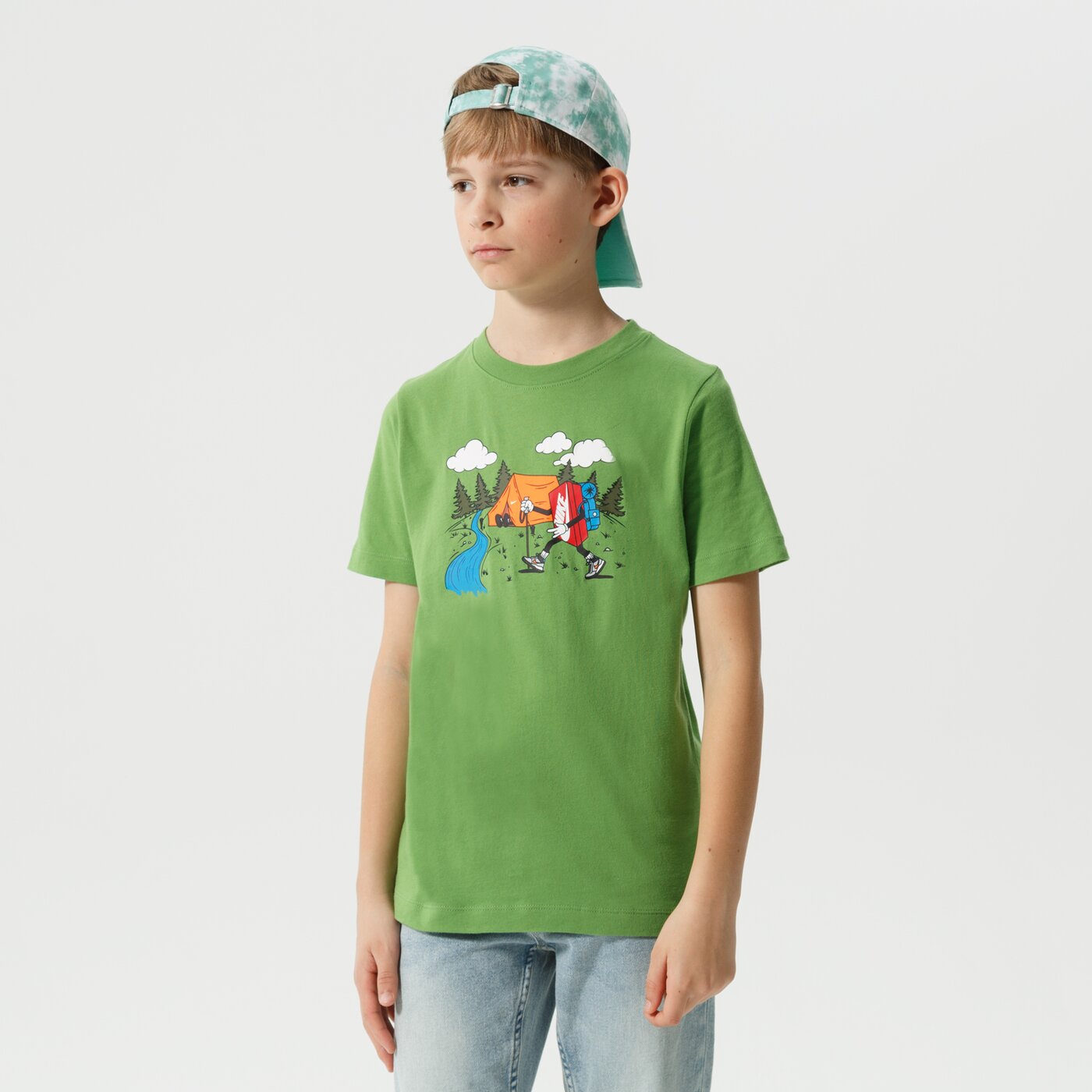 Детска тениска NIKE ТЕНИСКА B NSW TEE BOXY 1 BOY dq3854-377 цвят каки