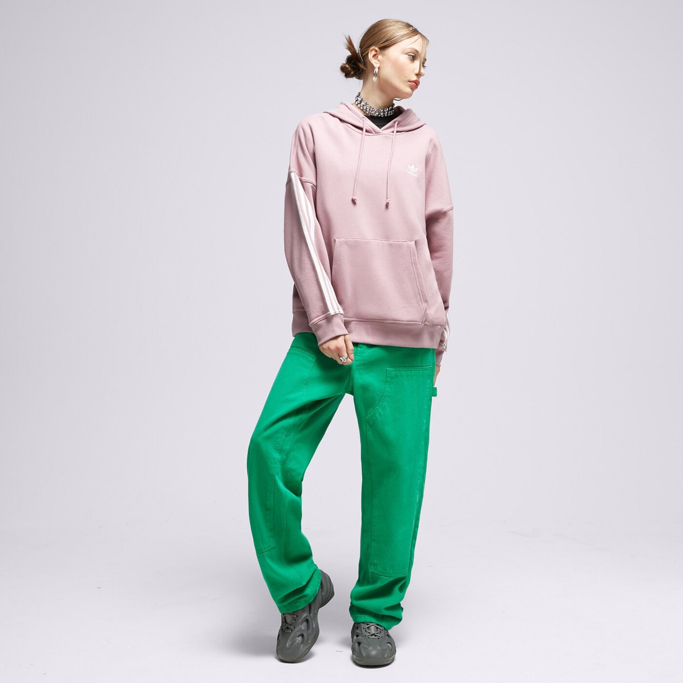 Дамски суичър ADIDAS СУИТЧЪР С КАЧУЛКА HB9531 hb9531 цвят розов