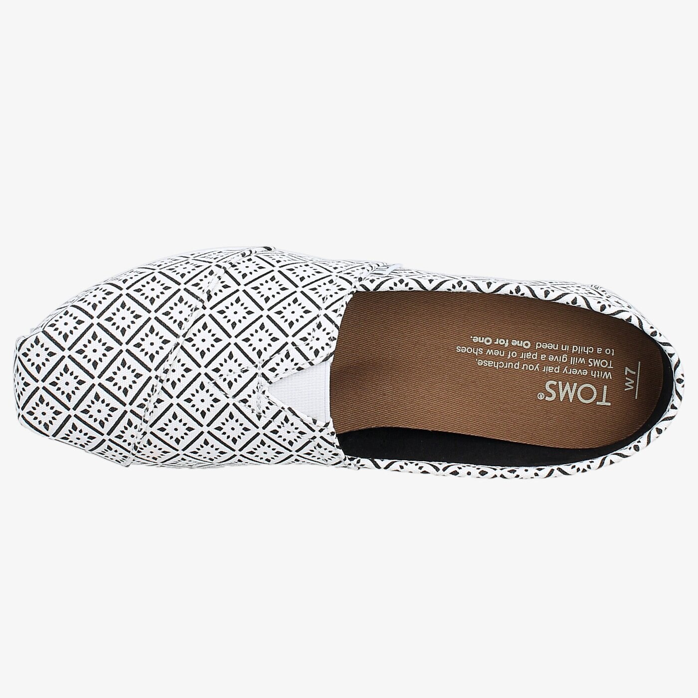 Дамски кежуал TOMS VINTAGE TILE ALPARGATA 10008032 цвят бял