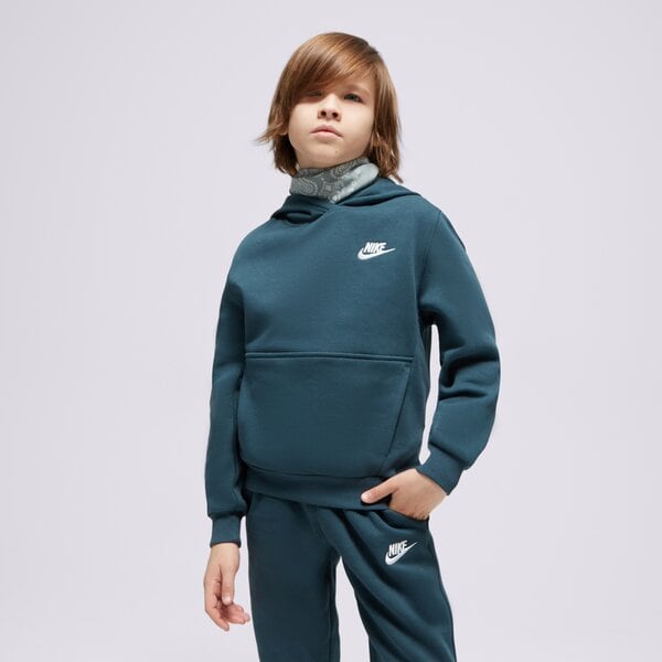 Детски суичър NIKE СУИТЧЪР С КАЧУЛКА K NSW CLUB FLC HDY LBR BOY fd3000-328 цвят зелен