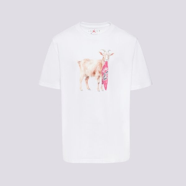 Детска тениска JORDAN ТЕНИСКА JDB MJ FLT GOAT SS CREW BOY 95f314-001 цвят бял