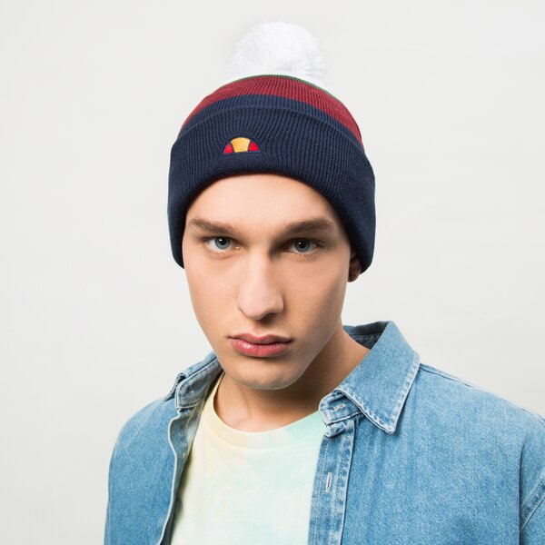 Дамска зимна шапка ELLESSE ШАПКА ISINA POM POM BEANIE NAVY sapa2627429 цвят тъмносин
