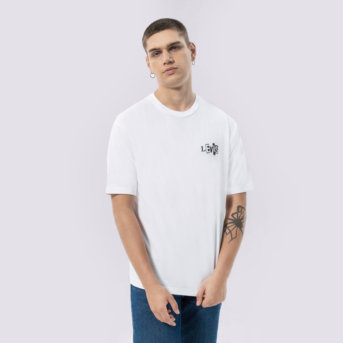 Мъжка тениска LEVI'S ТЕНИСКА SKATE GRAPHIC BOX TEE a1005-0001 цвят бял