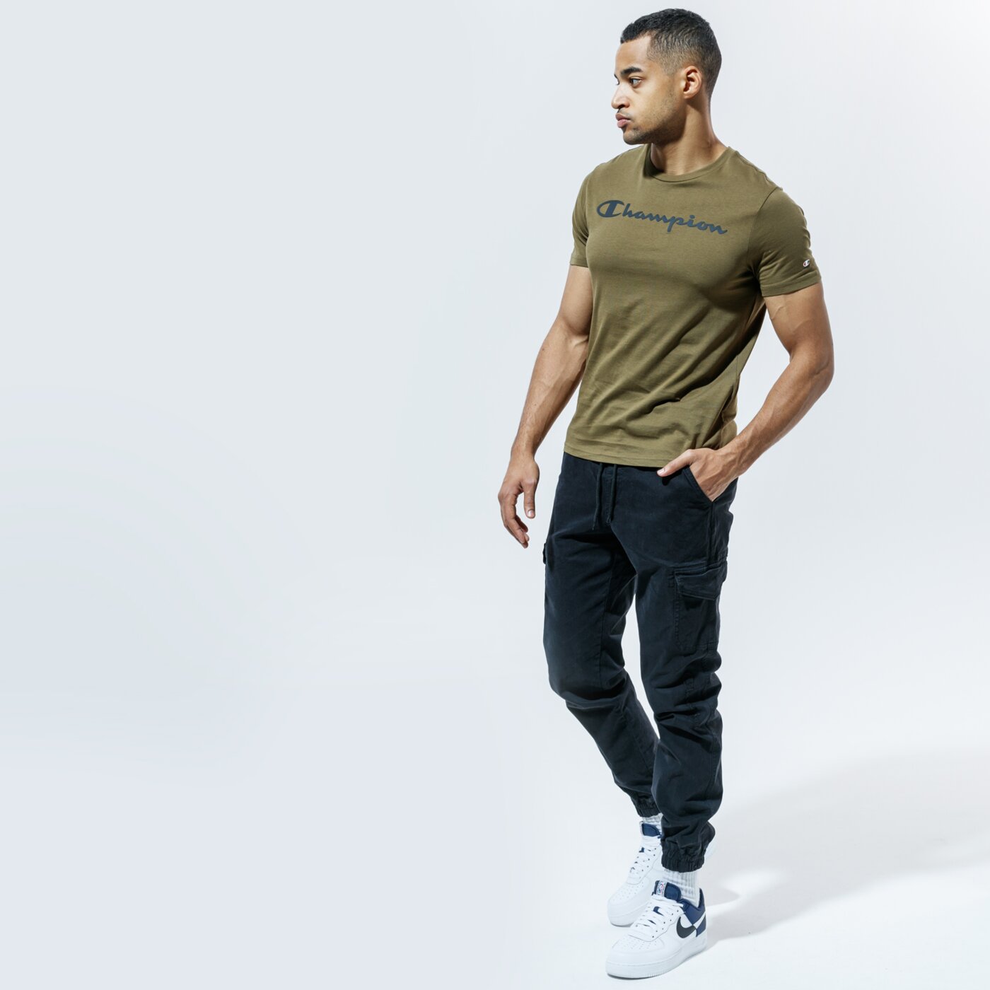 Мъжки панталони CHAMPION ПАНТАЛОНИ ROCHESTER ELASTIC CUFF PANTS 215194kk001 цвят черен