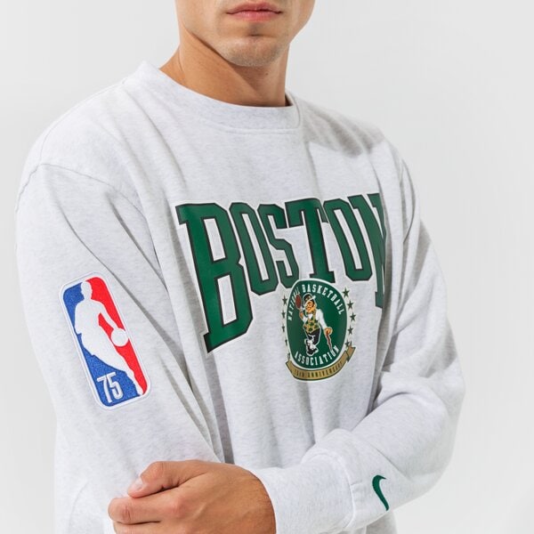 Мъжки суичър NIKE СУИТЧЪР BOS M NK FLC CREW CTS 75 NBA dj2796-051 цвят сив
