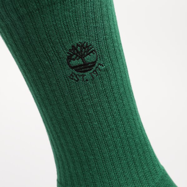 Дамски чорапи TIMBERLAND ЧОРАПИ 1PP COLOR BLAST CREW tb0a2pygh311 цвят зелен