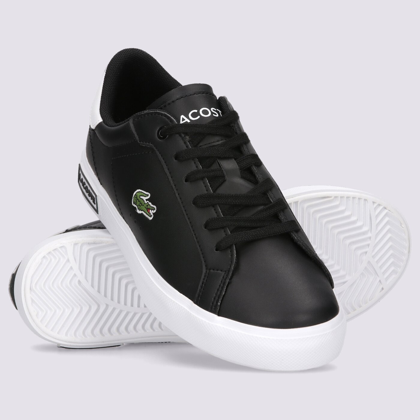 Детски маратонки LACOSTE POWERCOURT 0721 1 SUJ 741suj0014312 цвят черен