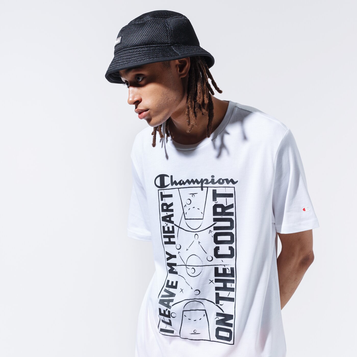 Мъжка тениска CHAMPION ТЕНИСКА COURT TEE 215492ww001 цвят бял