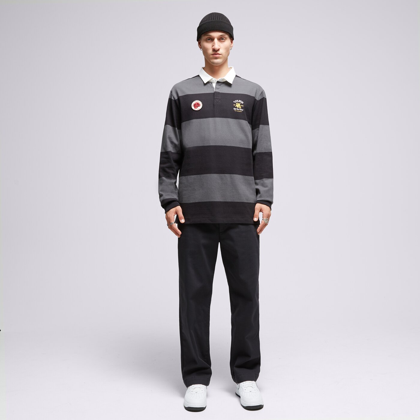 Мъжка тениска VANS ТЕНИСКА DESERT HI RUGBY vn0008sykou1 цвят черен