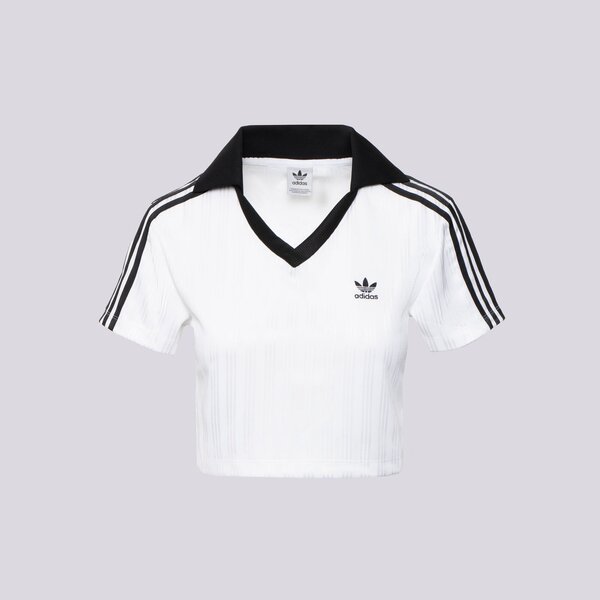 Дамска тениска ADIDAS ТЕНИСКА V-NECK ТЕНИСКА ТИП ПОЛО jd2608 цвят бял