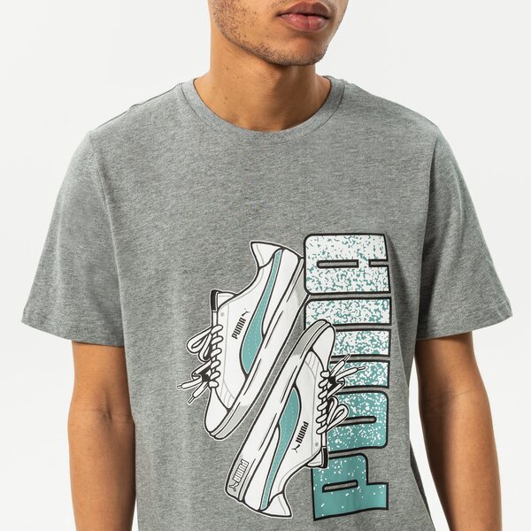 Мъжка тениска PUMA ТЕНИСКА SNEAKER GRAPHIC TEE 84856703 цвят сив