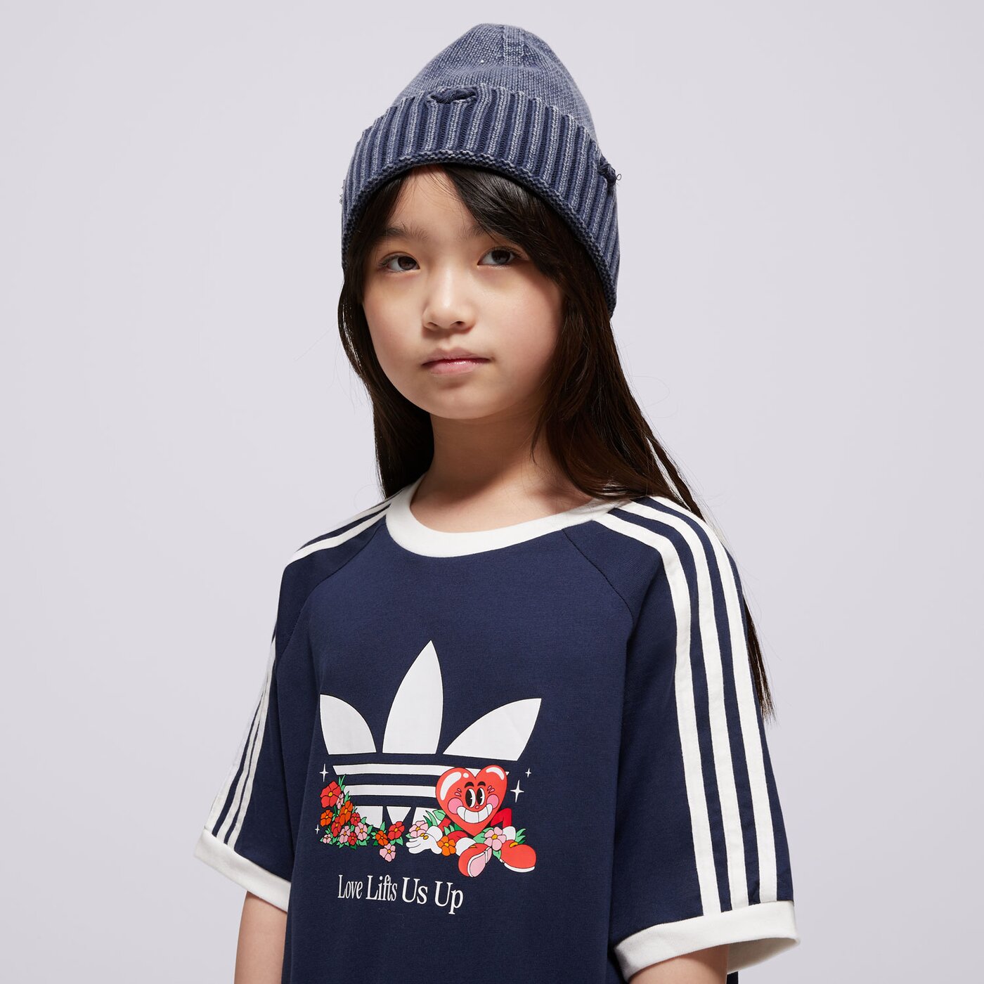 Детска тениска ADIDAS ТЕНИСКА LOOSE TEE GIRLS jd0389 цвят тъмносин