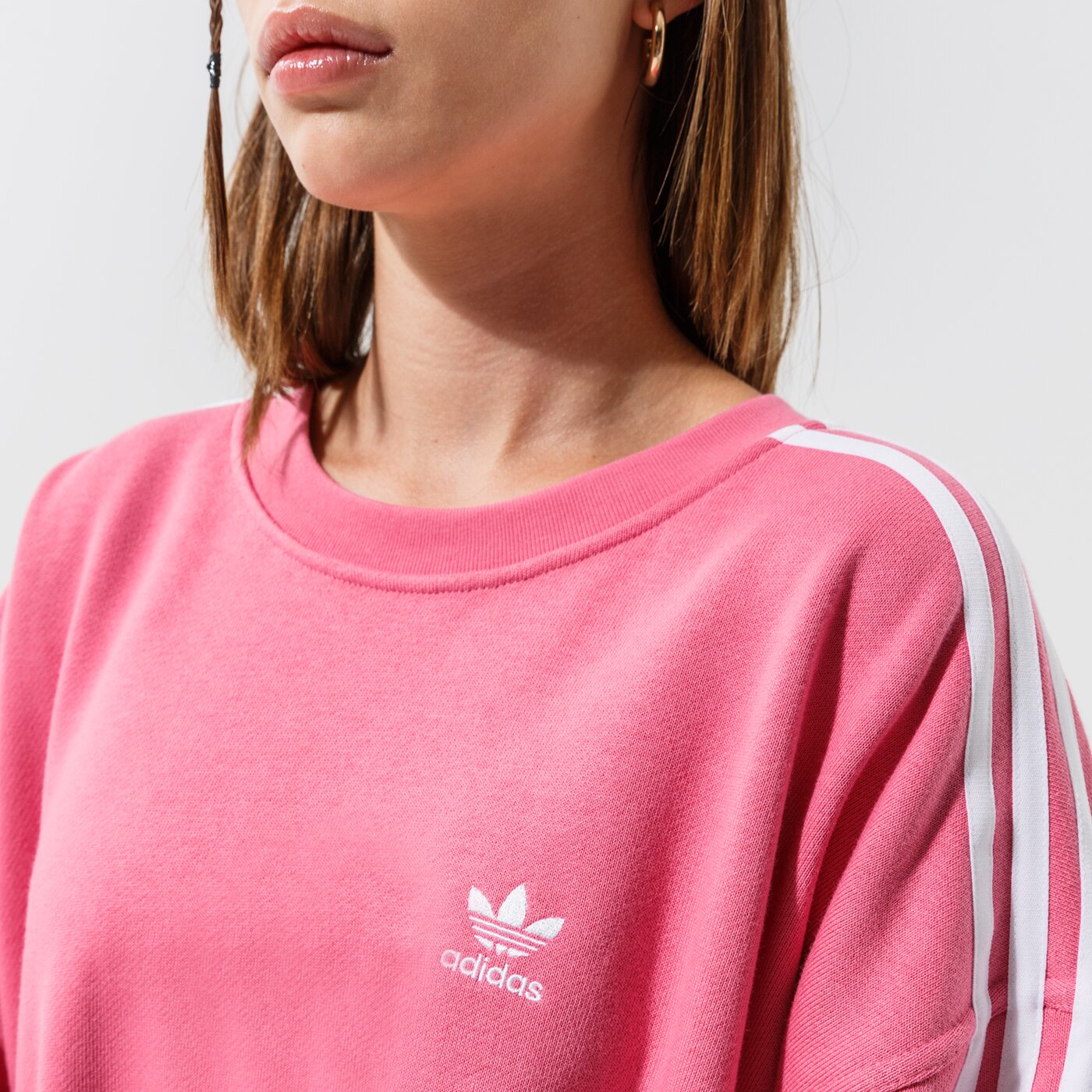 Дамски суичър ADIDAS СУИТЧЪР OS SWEATSHIRT h33542 цвят розов