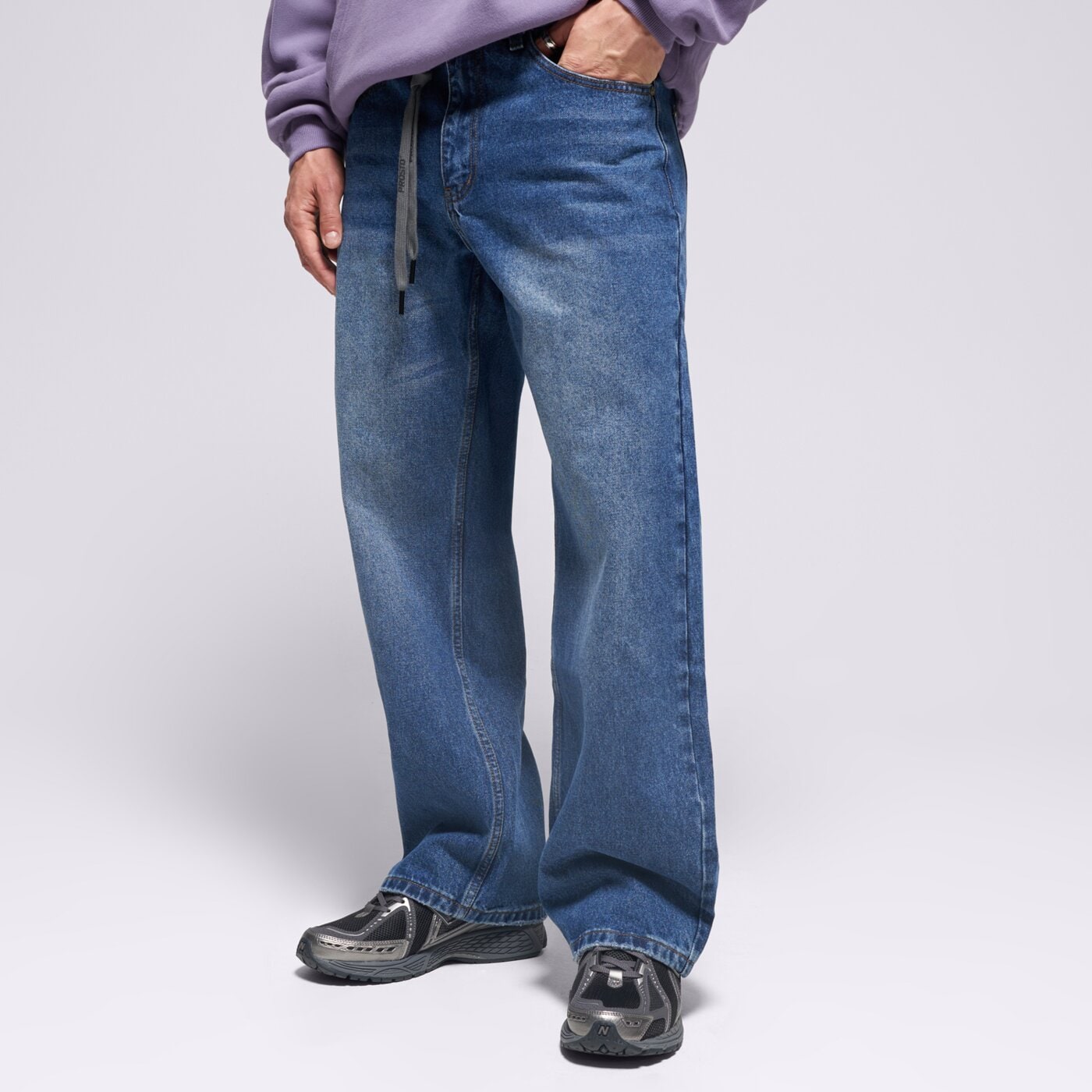 Мъжки панталони PROSTO ДЪНКОВИ ПАНТАЛОНИ BAGGY TARMAC BLUE kl252mpan3012 цвят син