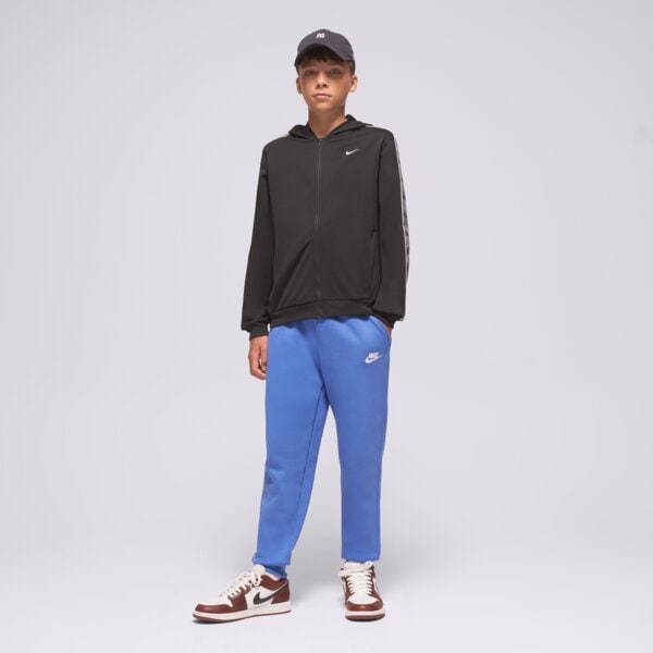 Детски суичър NIKE СУИТЧЪР СЪС ЗАКОПЧАВАНЕ С КАЧУЛКА K NSW DF CLUB+ POLY F hq9320-010 цвят черен