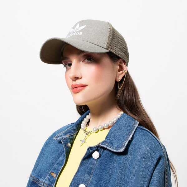 Мъжка шапка с козирка ADIDAS ШАПКА CURVED TRUCKER ic0021 цвят зелен