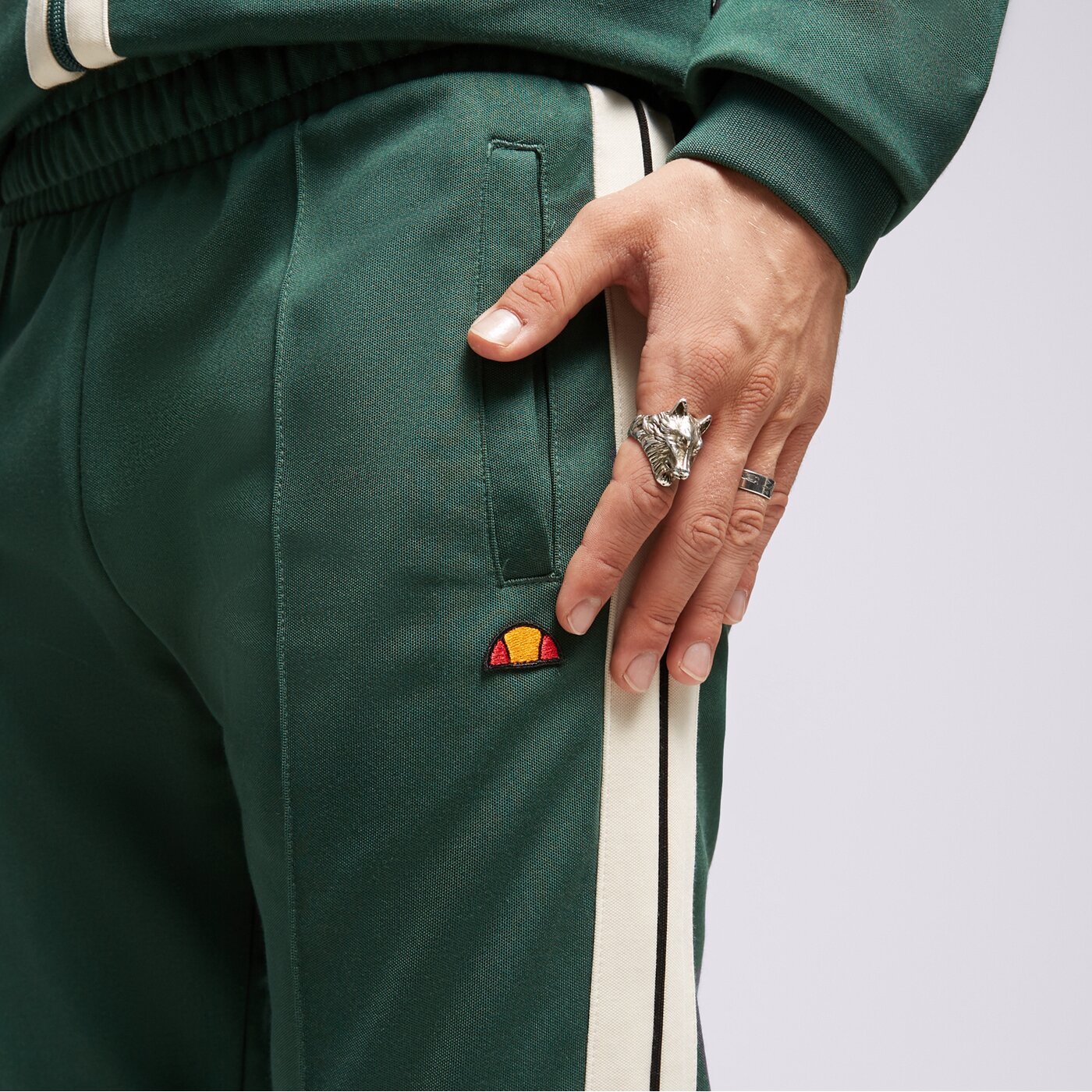 Мъжки панталони ELLESSE ПАНТАЛОНИ LUXOR TRACK PANT DGREEN sht19004502 цвят зелен