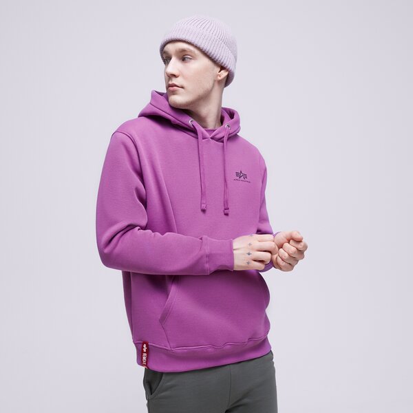 Мъжки суичър ALPHA INDUSTRIES СУИТЧЪР С КАЧУЛКА BASIC 196318677 цвят виолетов
