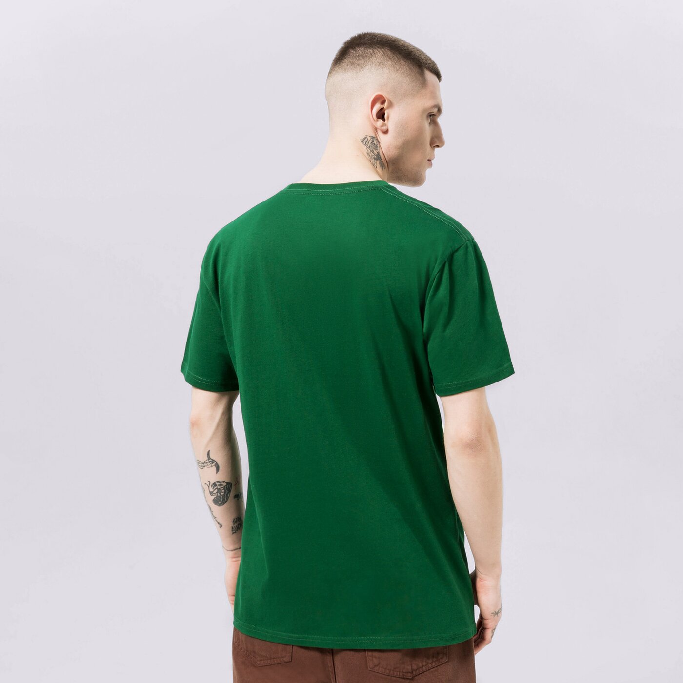 Мъжка тениска VANS ТЕНИСКА MN LEFT CHEST LOGO TEE EDEN-WHITE vn0a3czebw61 цвят зелен