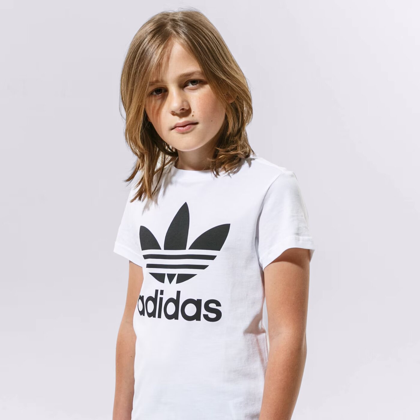 Детска тениска ADIDAS ТЕНИСКА TREFOIL TEE GIRL dv2904 цвят бял