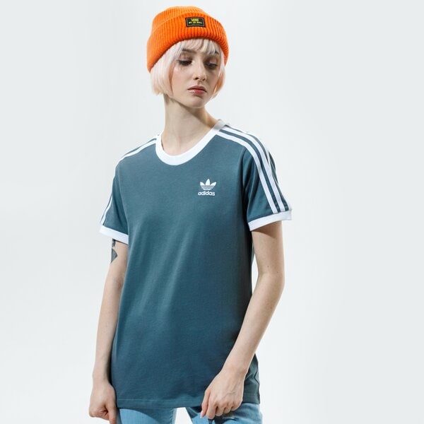 Adidas ТЕНИСКА 3 Stripes Tee Gn2914 Дамски Цвят зелен Модни Тениски