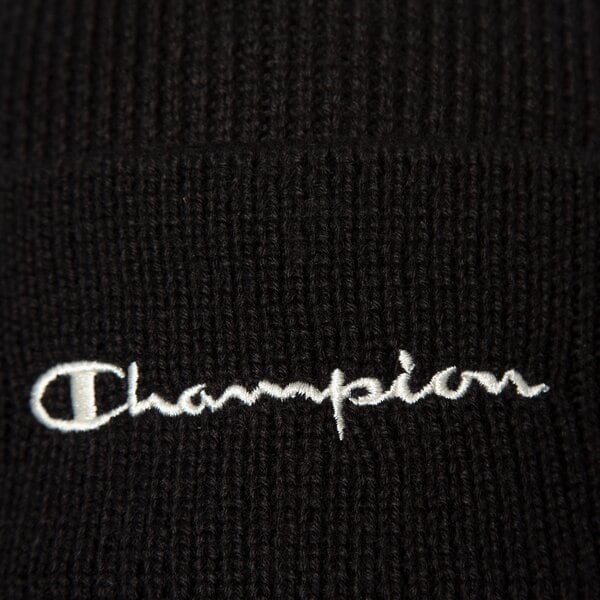 Дамска зимна шапка CHAMPION ШАПКА UNISEX KNITTED CAP 805668kk001 цвят черен