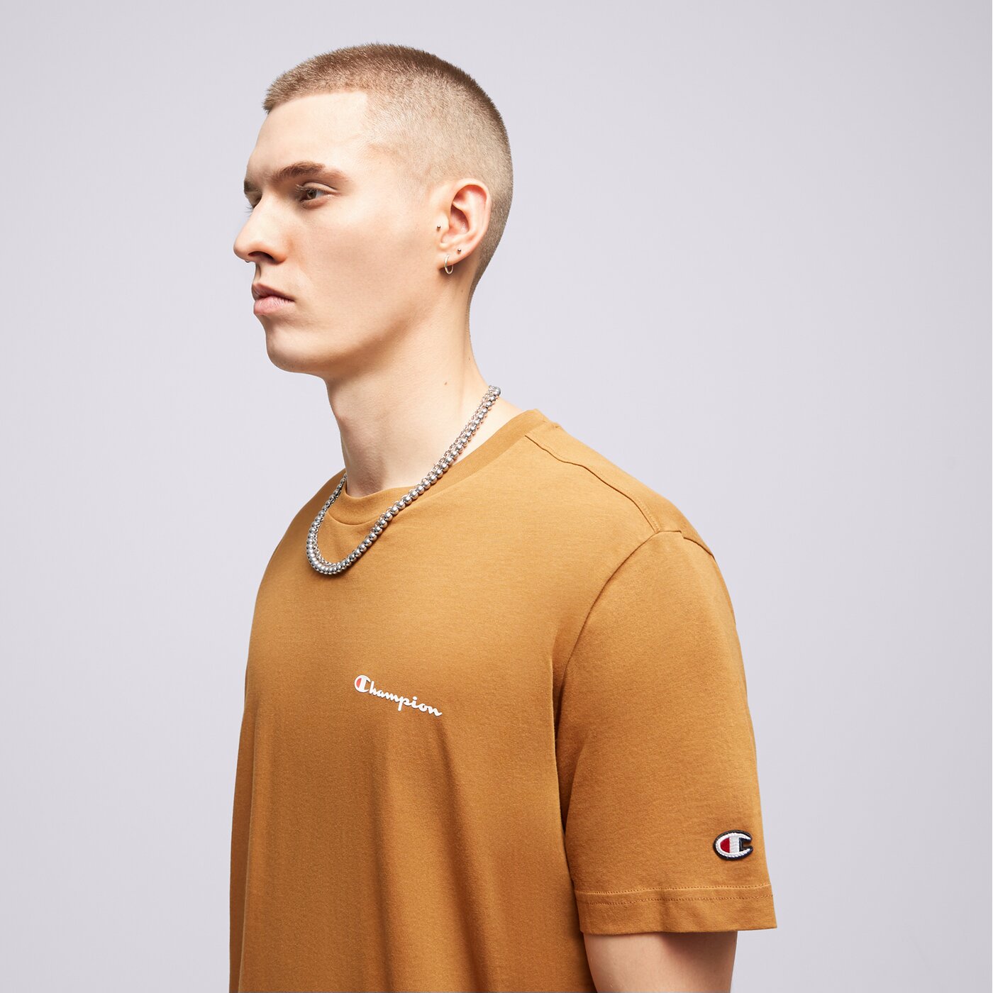 Мъжка тениска CHAMPION ТЕНИСКА CREWNECK 219214ms531 цвят горчица