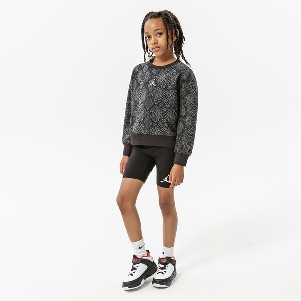 Детски суичър JORDAN СУИТЧЪР ESSENTIALS SNAKE CREW GIRL 45b312-023 цвят черен