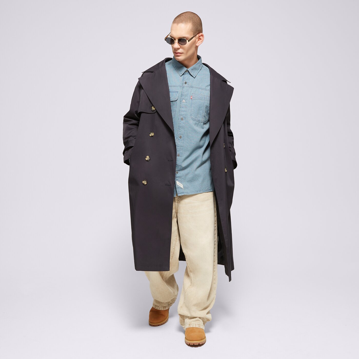 LEVI'S РИЗА LS AUBURN WORKER MED INDIGO - FLAT FINISH a7224-0010 цвят син