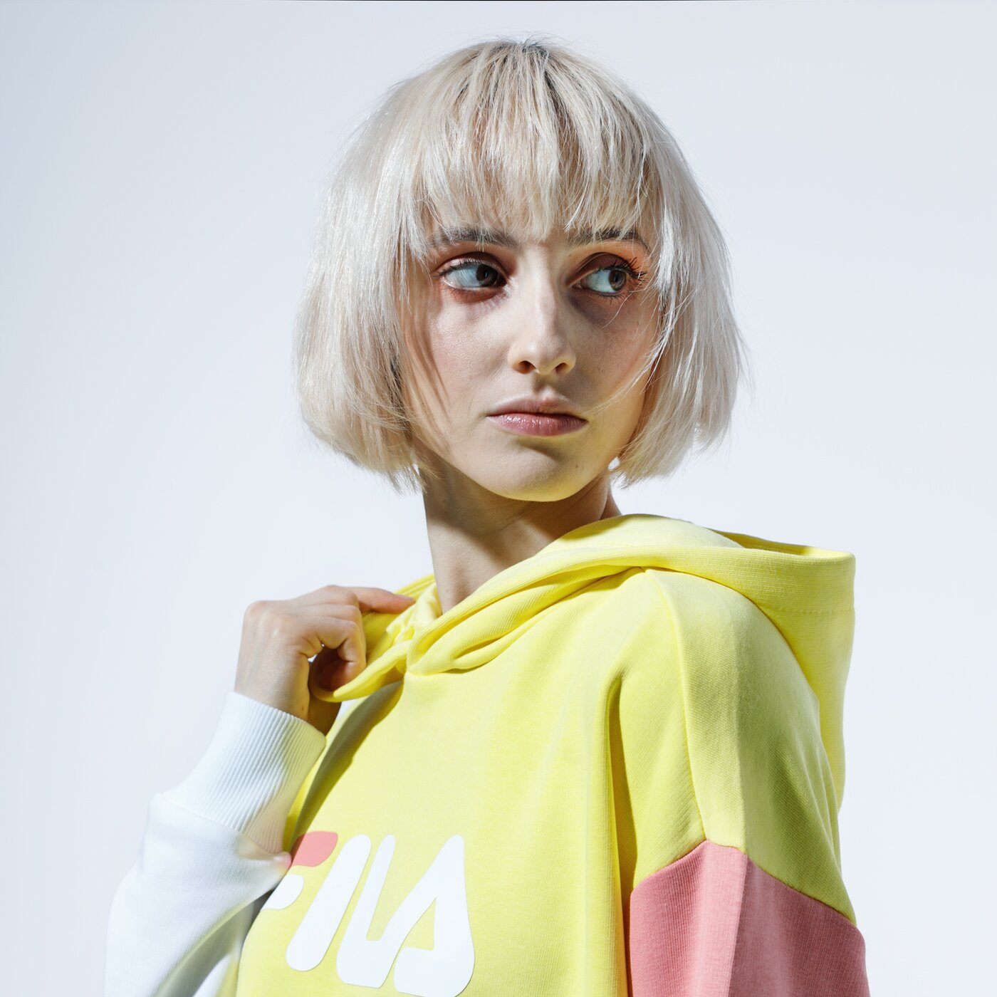 Дамски суичър FILA СУИТЧЪР С КАЧУЛКА BLOCKS AND LOGOS 687496a467 цвят жълт