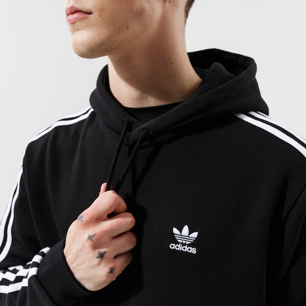 Мъжки суичър ADIDAS СУИТЧЪР С КАЧУЛКА 3-STRIPES HOODY h06676 цвят черен