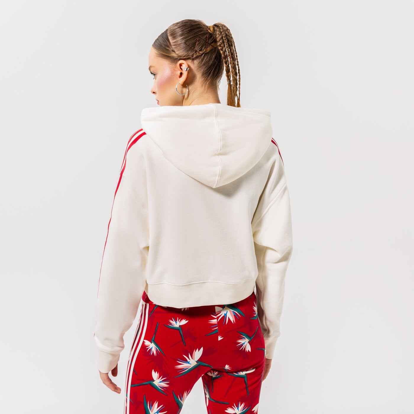 Дамски суичър ADIDAS СУИТЧЪР С КАЧУЛКА HOODIE hk5210 цвят бял