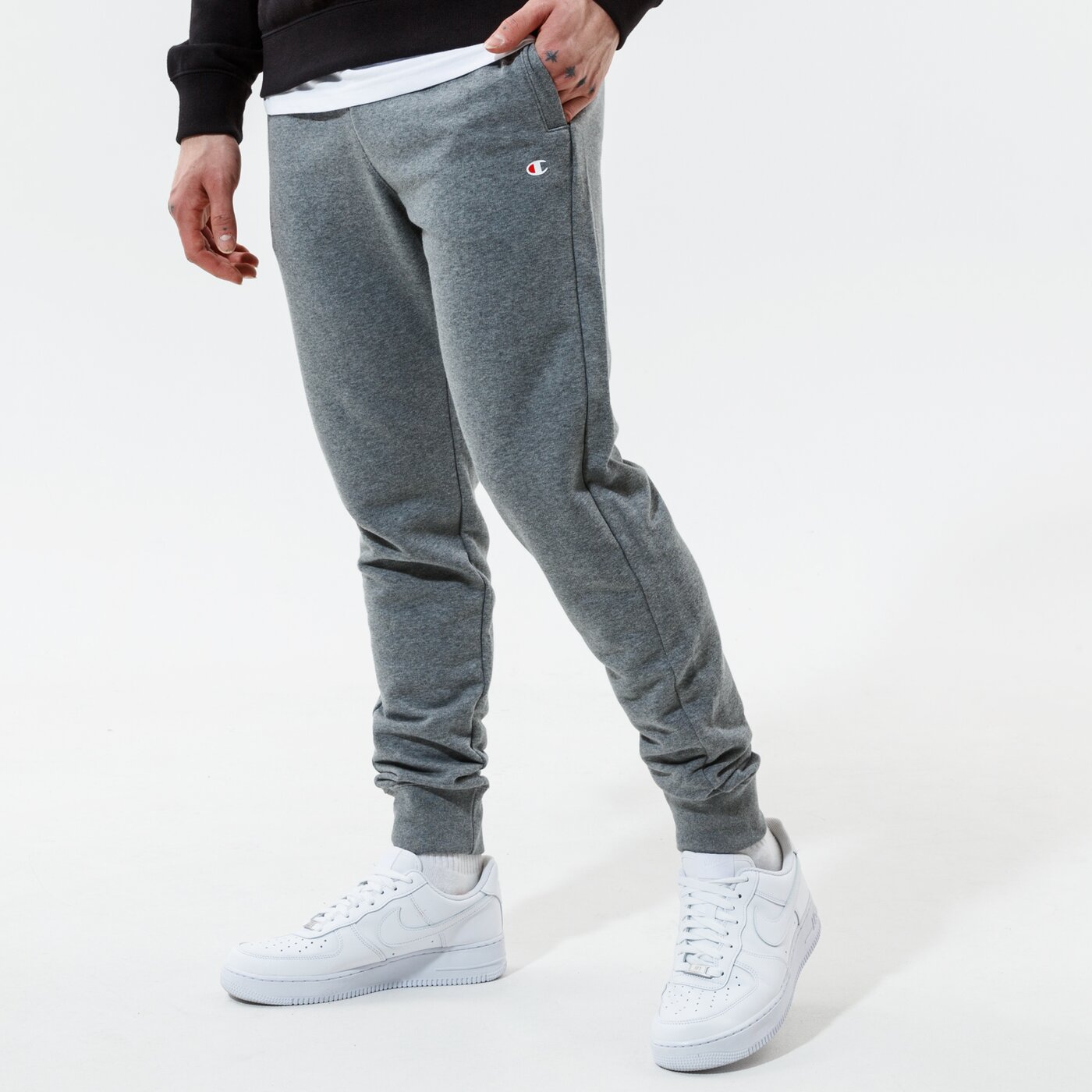 Мъжки панталони CHAMPION ПАНТАЛОНИ RIB CUFF PANTS 216013em515 цвят сив
