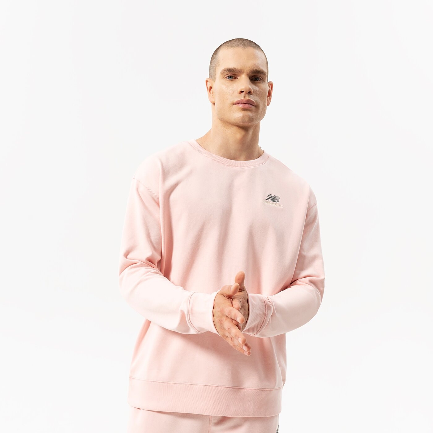 Мъжки суичър NEW BALANCE СУИТЧЪР NB ESSENTIALS UNI-SSENTIALS CREW ut21501pie цвят розов