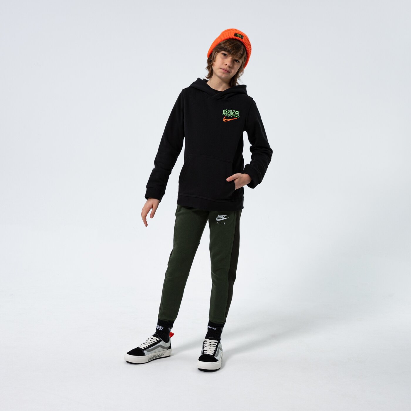 Детски суичър NIKE СУИТЧЪР С КАЧУЛКА B NSW PO BOY dm4092-010 цвят черен