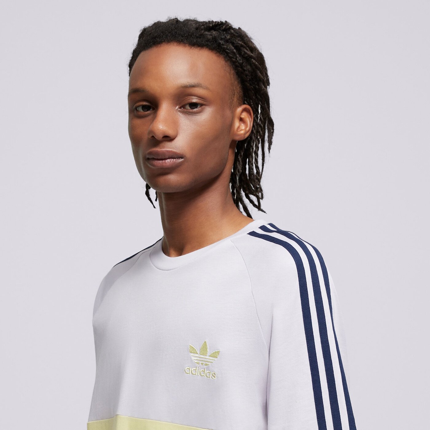 Мъжка тениска ADIDAS ТЕНИСКА 3S PANEL TEE jd4278 цвят виолетов