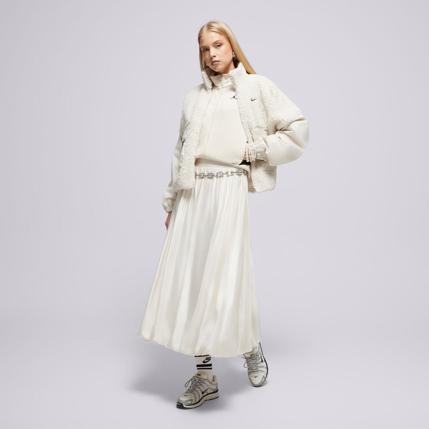 Дамско преходно яке JORDAN  ЯКЕ W J KNIT JACKET CORE fv7104-203 цвят бежов