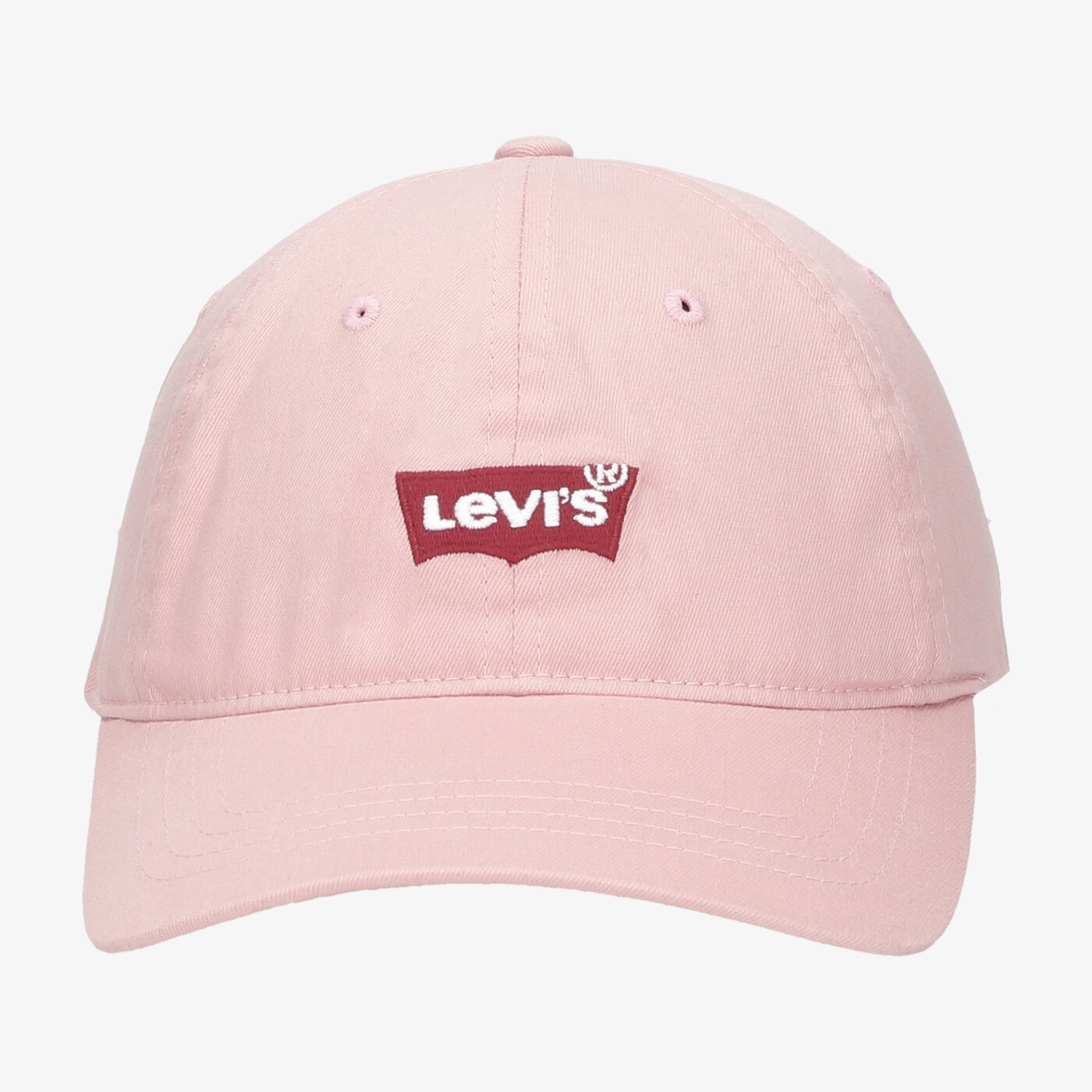 Дамска шапка с козирка LEVI'S ШАПКА MID BATWING FLEXFIT 38139-0055 цвят розов